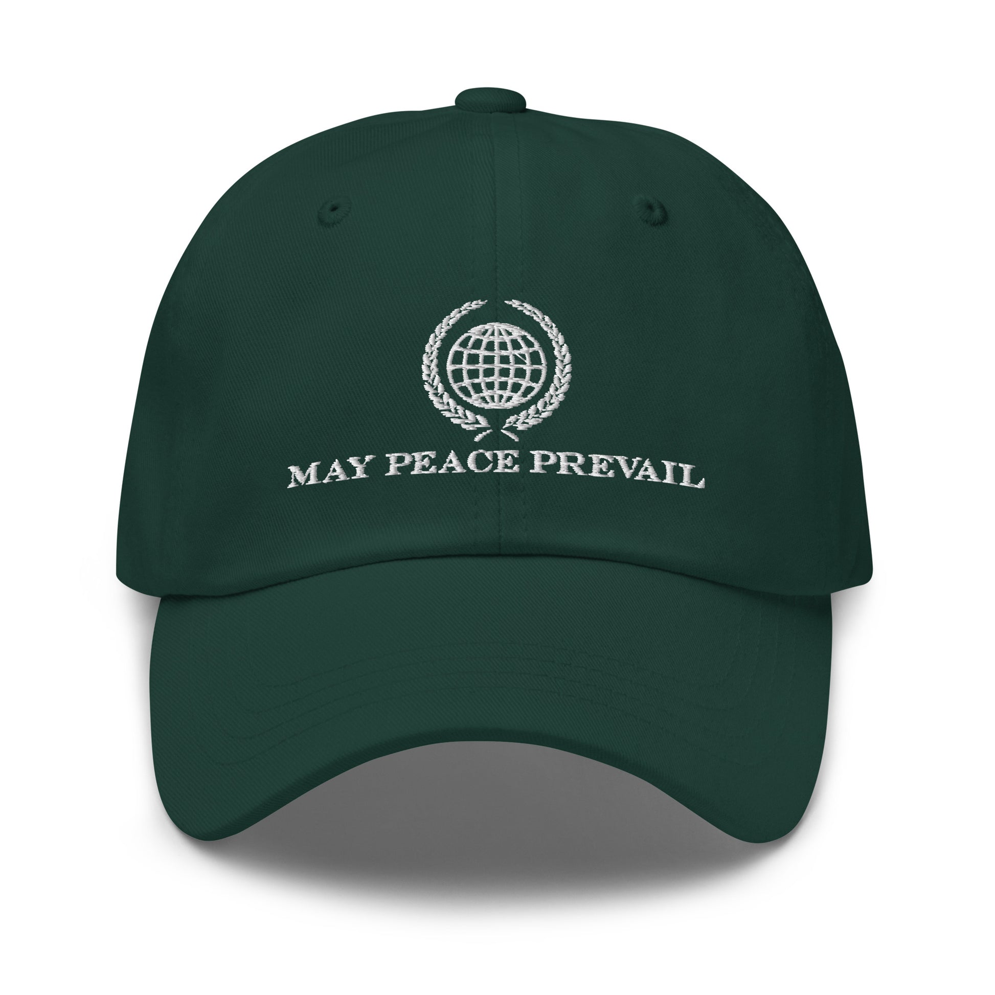 premium peace hat - May peace prevail embroidered premium dad hat - Peace hat - global peace hat