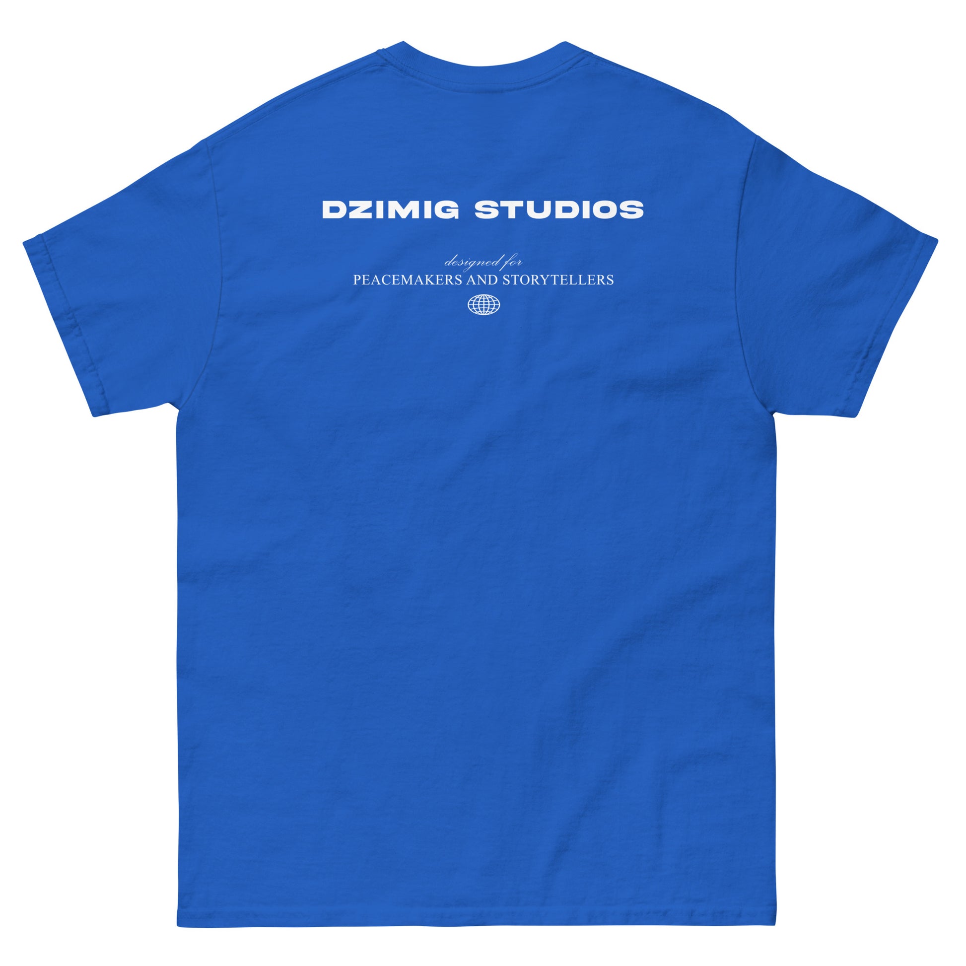 Dzimig Studios' Unisex Classic  Tee perfect for everyday casual wear.  These tees are designed under Dzimig Studios' Peace Campaign Project.